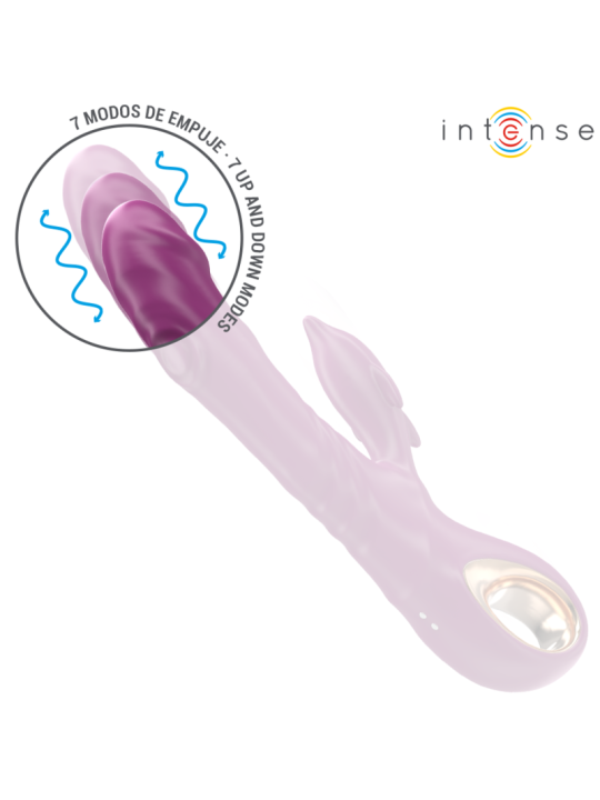 Intense - Halle Vibrador Multifunción con Lengua Estimuladora en Forma de Delfín Morado