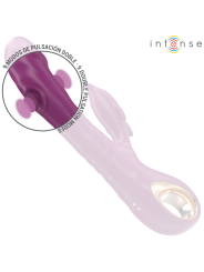 Intense - Halle Vibrador Multifunción con Lengua Estimuladora en Forma de Delfín Morado