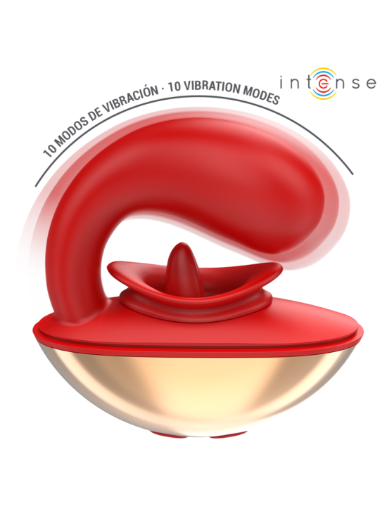 Intense - Mariah Vibrador & Estimulador en Forma de U 10 Vibraciones Rojo