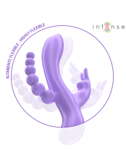 Intense - Miko Triple Vibrador Rabbit & Estimulador & Anal 7 Vibraciones Morado