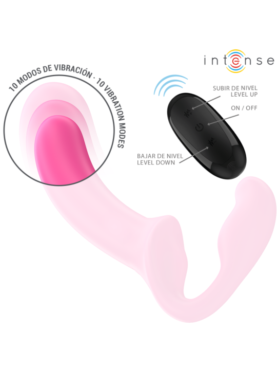 Intense - Amy Vibrador Doble 20 cm Rosa Control Remoto