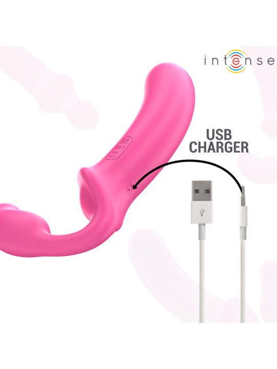 Intense - Amy Vibrador Doble 20 cm Rosa Control Remoto