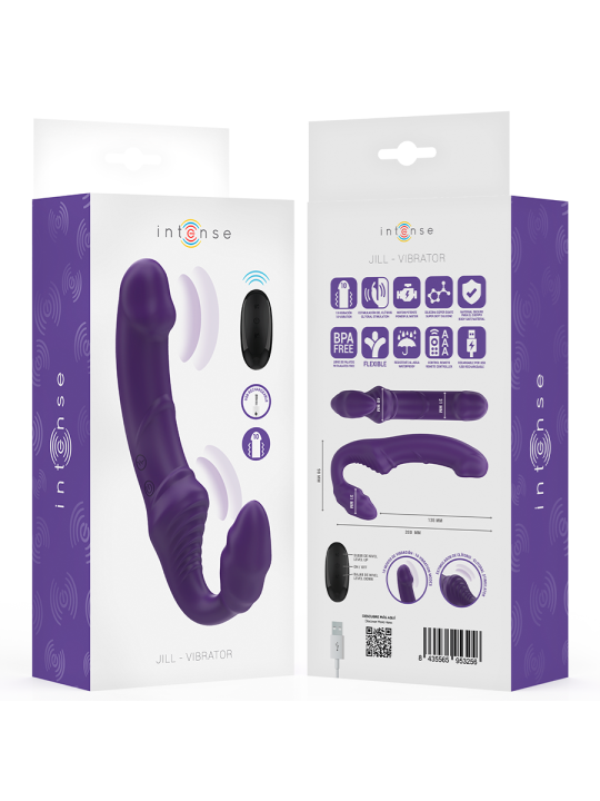 Intense - Jill Vibrador Doble 20 cm Violeta Control Remoto
