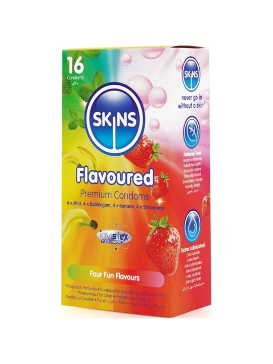Skins - Multi Sabores Preservativos Premium pack 16