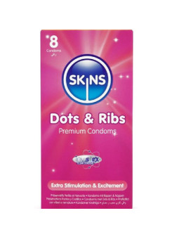 Skins - Dots & Ribs Preservativos Premium pack 8