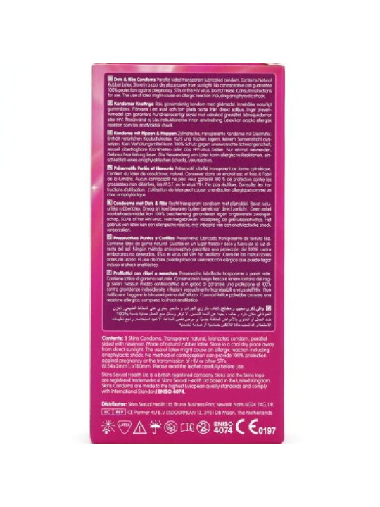 Skins - Dots & Ribs Preservativos Premium pack 8