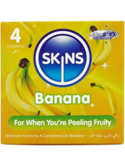 Skins - Preservativos Premium Sabor Plátano pack 4