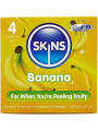 Skins - Preservativos Premium Sabor Plátano pack 4