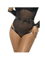 Subblime - 953690 Esposas con Cinturón Bondage Negro Talla Única