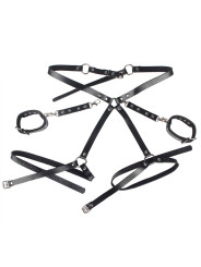 Subblime - 953690 Esposas con Cinturón Bondage Negro Talla Única