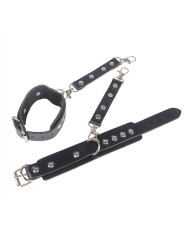 Subblime - 953690 Esposas con Cinturón Bondage Negro Talla Única