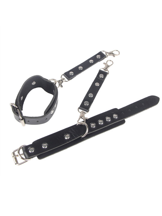 Subblime - 953690 Esposas con Cinturón Bondage Negro Talla Única