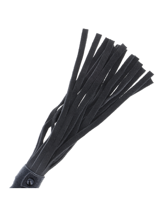 Darkness - Látigo Bondage Negro con Mango de Piel