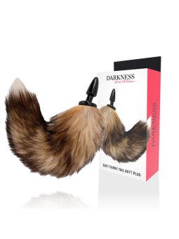 Darkness - Cola Natural con Plug Anal Silicona 10 cm