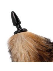 Darkness - Cola Natural con Plug Anal Silicona 10 cm
