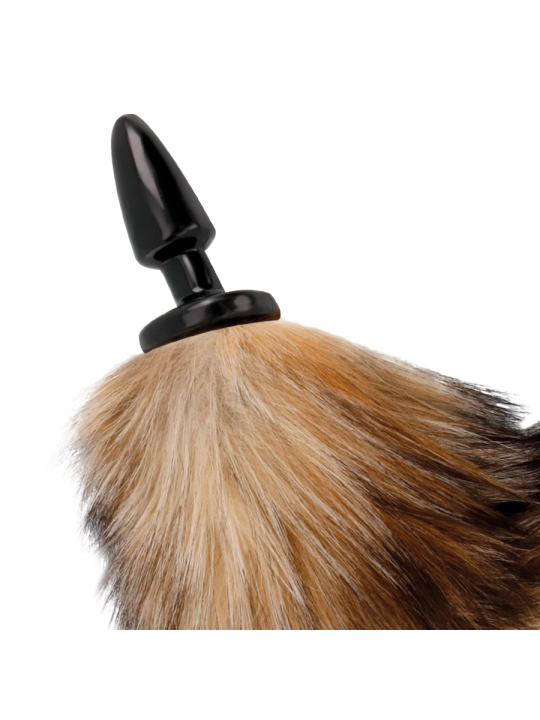 Darkness - Cola Natural con Plug Anal Silicona 10 cm