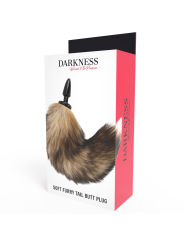 Darkness - Cola Natural con Plug Anal Silicona 10 cm