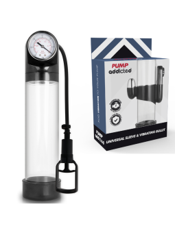 Pump Addicted - Bomba Erección Rx9 Transparente con Vibrador