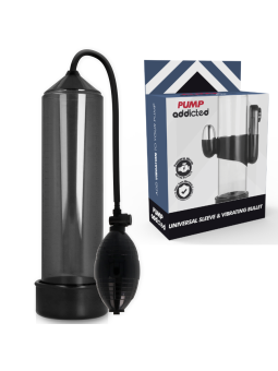 Pump Addicted - Bomba Erección Rx3 Negro con Vibrador