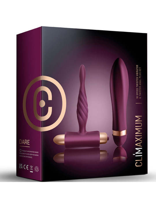 Climaximum Dare: kit vibrador y plug anal para principiantes