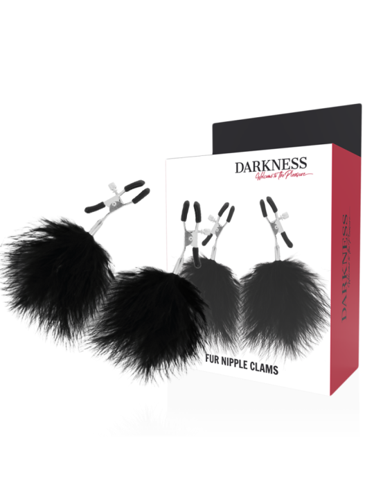 Darkness - Pinzas para Pezones con Pompones 2