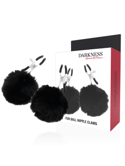 Darkness - Pinzas para Pezones con Pompones 1