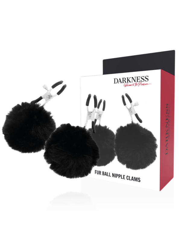 Darkness - Pinzas para Pezones con Pompones 1