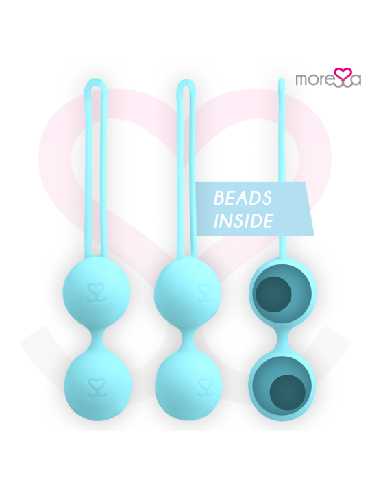 Moressa - Osian Three Entrenamiento Suelo Pelvico 85 gr Premium Silicona Turquesa