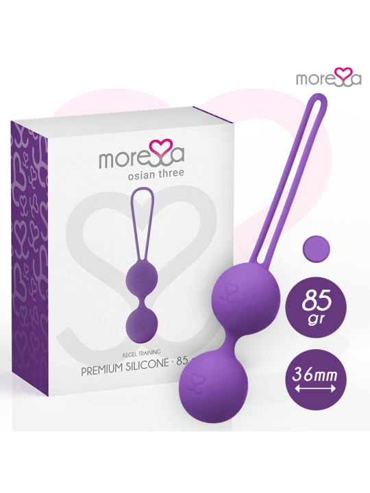 Moressa - Osian Three Entrenamiento Suelo Pelvico 85 gr Premium Silicona Lila