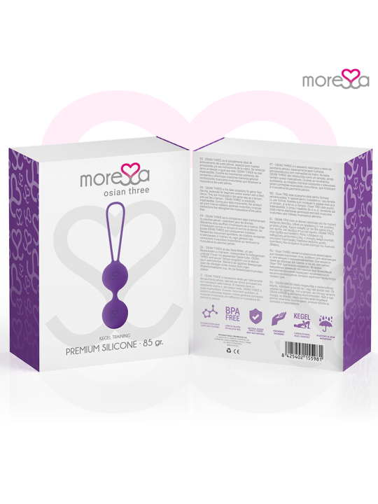 Moressa - Osian Three Entrenamiento Suelo Pelvico 85 gr Premium Silicona Lila