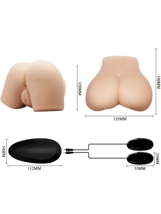 Crazy Bull - Vagina y Ano Realísticos con Vibración Posición 4