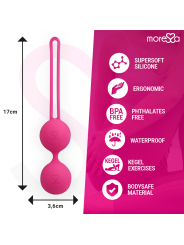 Moressa - Osian Three Entrenamiento Suelo Pelvico 85 gr Premium Silicona Rosa
