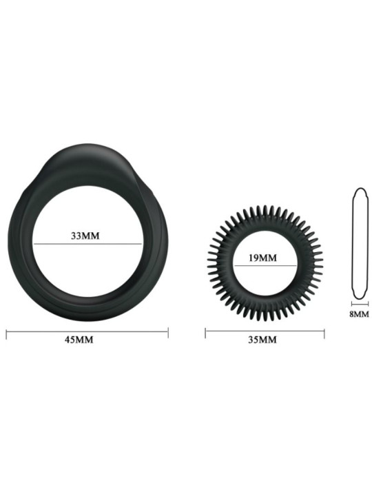 Baile - Kit 2 Anillos Silicona Ring Manhood