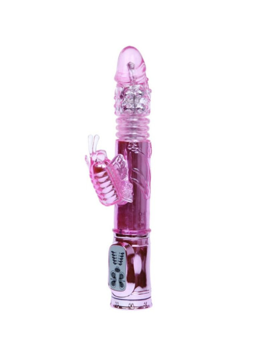 Baile - Vibrador Recargable con Rotacion y Estimulador Throbbing Butterf