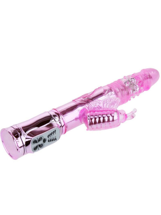 Baile - Vibrador Recargable con Rotacion y Estimulador Throbbing Butterf