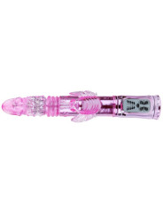 Baile - Vibrador Recargable con Rotacion y Estimulador Throbbing Butterf