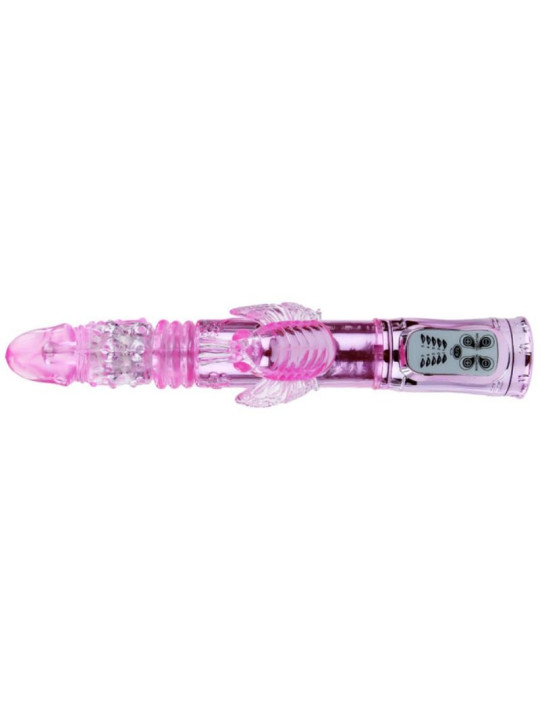 Baile - Vibrador Recargable con Rotacion y Estimulador Throbbing Butterf