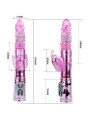 Baile - Vibrador Recargable con Rotacion y Estimulador Throbbing Butterf