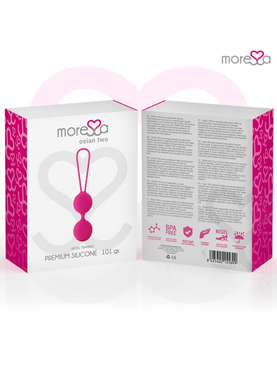 Moressa - Osian Two Entrenamiento Suelo Pelvico 101 gr Premium Silicona Rosa