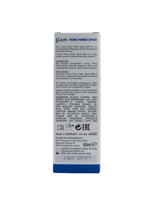 HOT - V-Activ Penis Power Spray para Hombre 50 ml