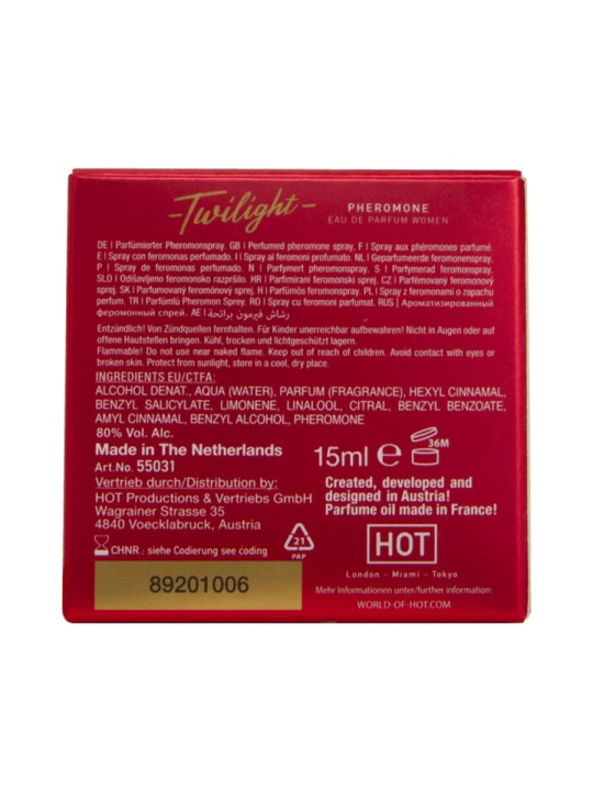 HOT Twilight Woman: perfume con feromonas para mujer, 15 y 50 ml