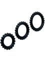 Baile - Titan Set 3 pcs Cock Ring Black 2.8 + 2.4 + 1.9 cm