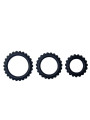 Baile - Titan Set 3 pcs Cock Ring Black 2.8 + 2.4 + 1.9 cm