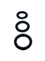 Baile - Titan Set 3 pcs Cock Ring Black 2.8 + 2.4 + 1.9 cm