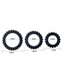 Baile - Titan Set 3 pcs Cock Ring Black 2.8 + 2.4 + 1.9 cm