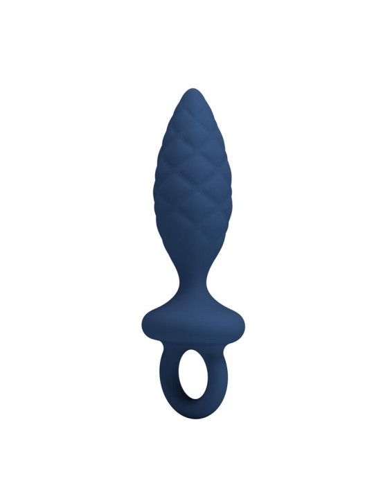 Mr Play - Plug Anal Texturizado con Anilla Azul M