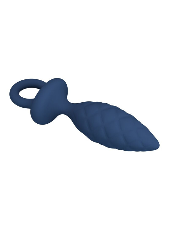 Mr Play - Plug Anal Texturizado con Anilla Azul M