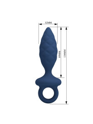 Mr Play - Plug Anal Texturizado con Anilla Azul M