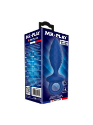 Mr Play - Plug Anal Texturizado con Anilla Azul M