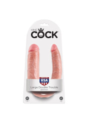 King Cock - Dildo Doble Penetración 17.8 cm Natural